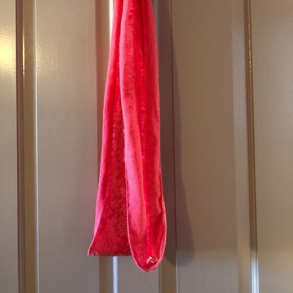 NW0T Womens Aeropostale Coral Pink Lace Infinity Scarf - Picture 5 of 10
